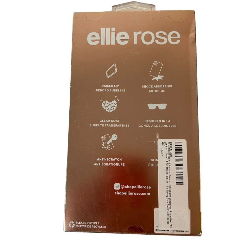 Ellie Rose Ultra Slim Cat Phone Case New iPhone 13 Pro Max Compatible 8ft Drop P
